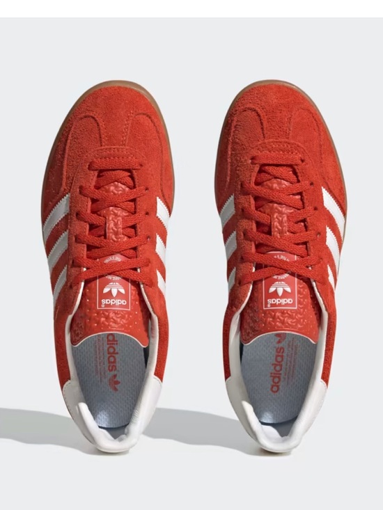 Adidas Women’s Gazelle Indoor Bold Orange Suede Sneakers Size 7 NWT - Picture 3 of 8